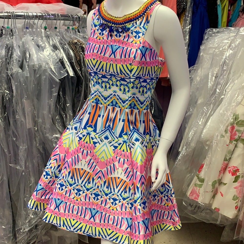 Gorgeous multicolor pink blue yellow